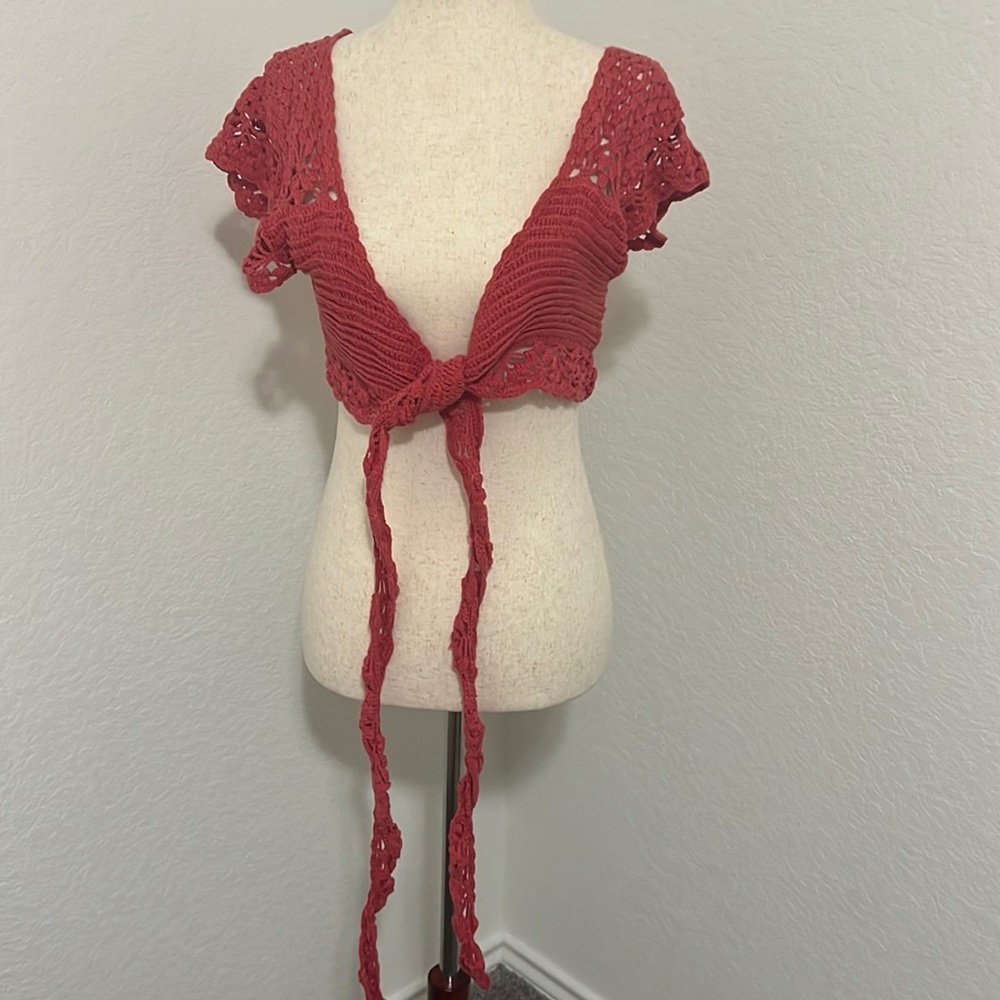 Free people crochet beach top
